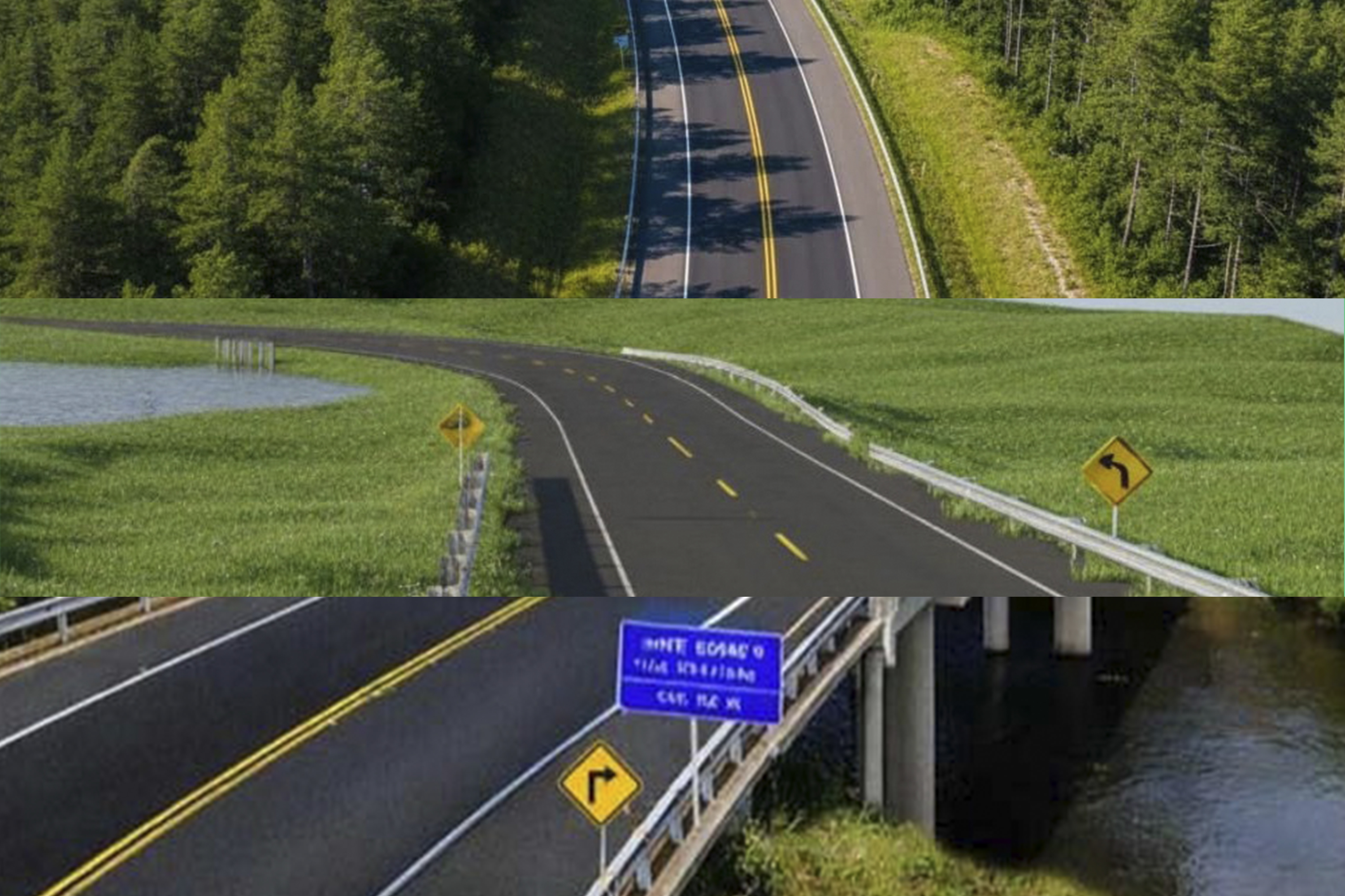 pavimentação de três rodovias