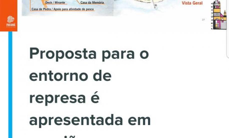 Proposta para o entorno de represa é apresentada em reunião Proposta para o entorno de represa é apresentada em reunião